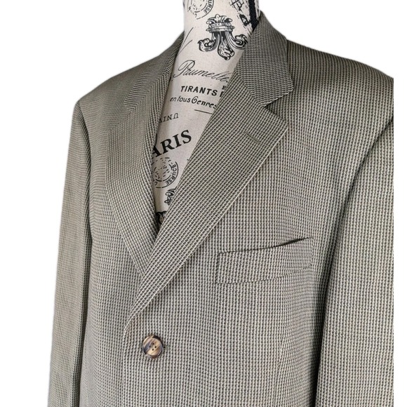 Oak Hall Blazer Lanificio di Pray Wool Italy Sport Coat Nailshead Mens 42R A002 - Picture 13 of 15